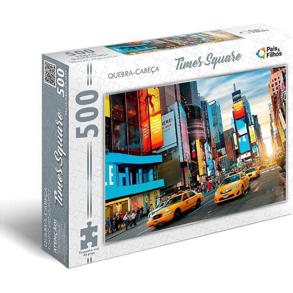 Quebra-cabeça Cartonado Times Square 500 Peças Pais & Filhos
