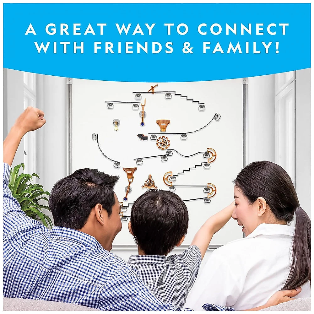 Marble Run Magnético 75 Peças – Brinquedo Educativo STEM, Kit de Engenharia para Crianças e Adultos, Presente Criativo, National Geographic