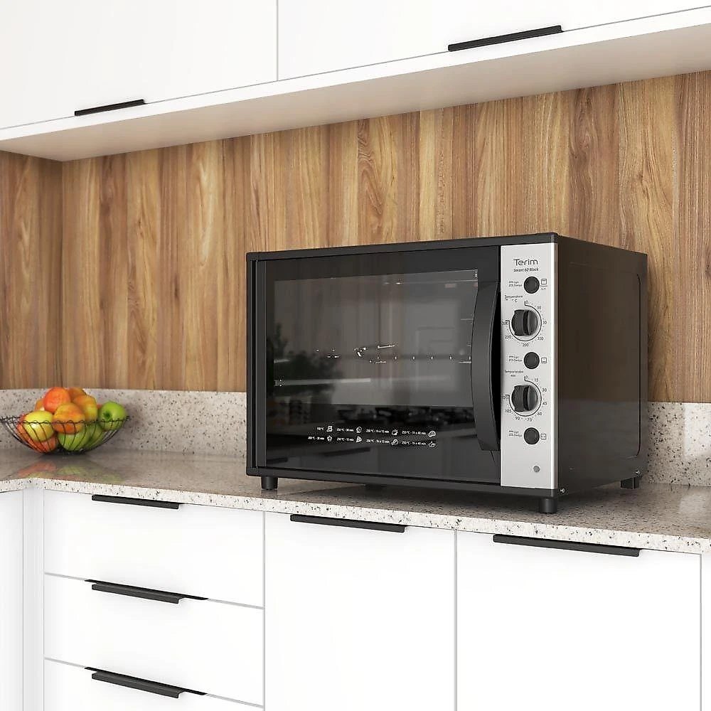 Forno Terim Elétrico Bancada Smart60 Black Com Espeto 60l Preto 110V