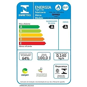 Fogão Dako 5 Bocas Magister com Mesa de Vidro e Acendimento Automático Bivolt - Preto