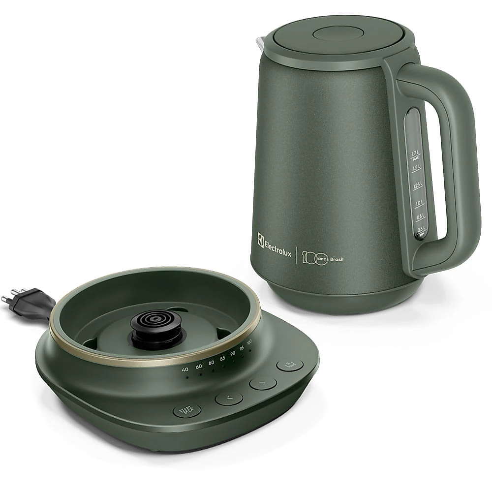 Chaleira Elétrica Electrolux 1,7L Verde Linha 100 Anos Celebre - EKP75 110