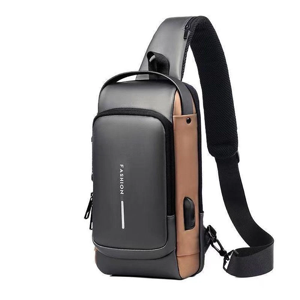 Bolsa de Ombro Mochila OEM Masculina Impermeável com Fechadura de Código PU