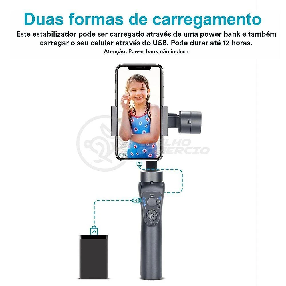 Estabilizador De Mão Portátil Gimbal S5b 3 Eixos Bluetooth