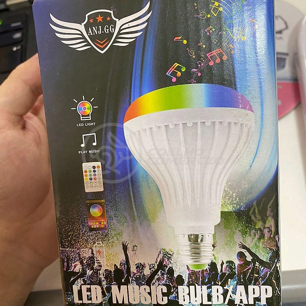Lâmpada Led 12W E27 Rgb Colorida Com Caixa De Som Bluetooth