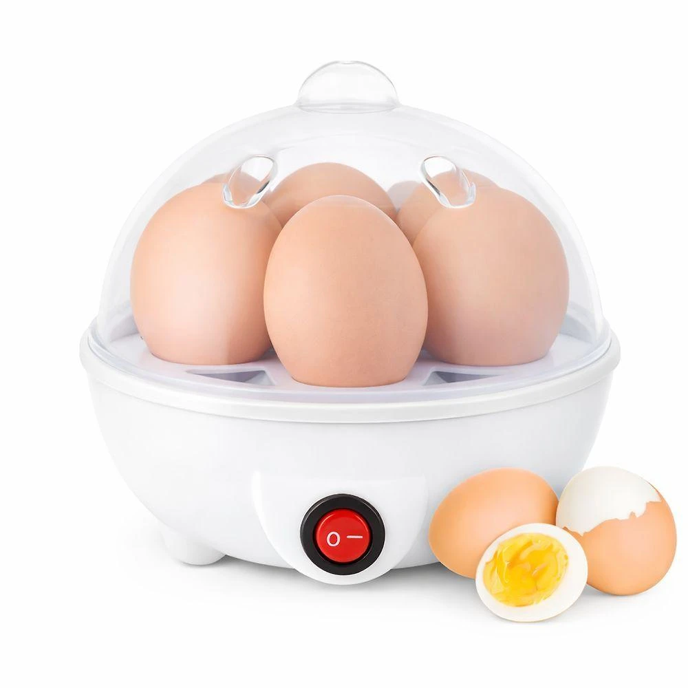 Cozedor de Ovos Elétrico Portátil 110V para 7 Ovos com Desligamento Automático Branco