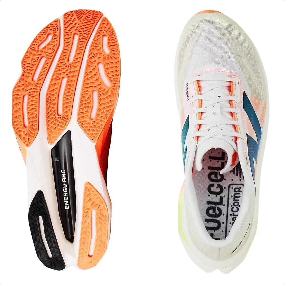 Tenis New Balance Fuelcell Supercomp Elite V4 Feminino Bege / Laranja - 34