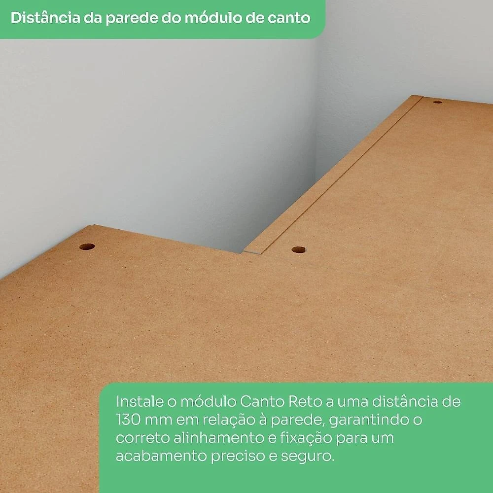 Quarto Modulado Casal Completo 8 Portas 9 Gavetas Canto Reto Seletto Areia HP
