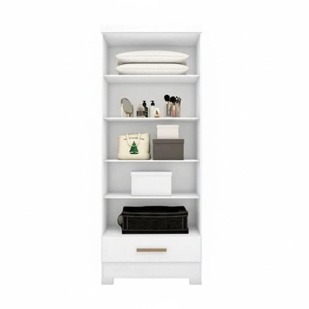 Closet Modulado de Canto 3 Peças 2 Gavetas Smart Plus Branco