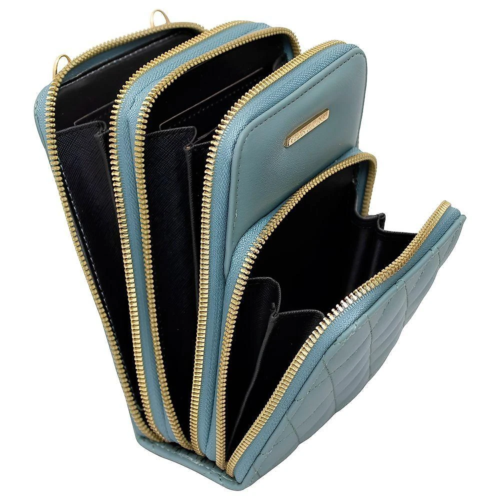 Bolsa Carteira Feminina Com Alça Textura Matelassê Nude