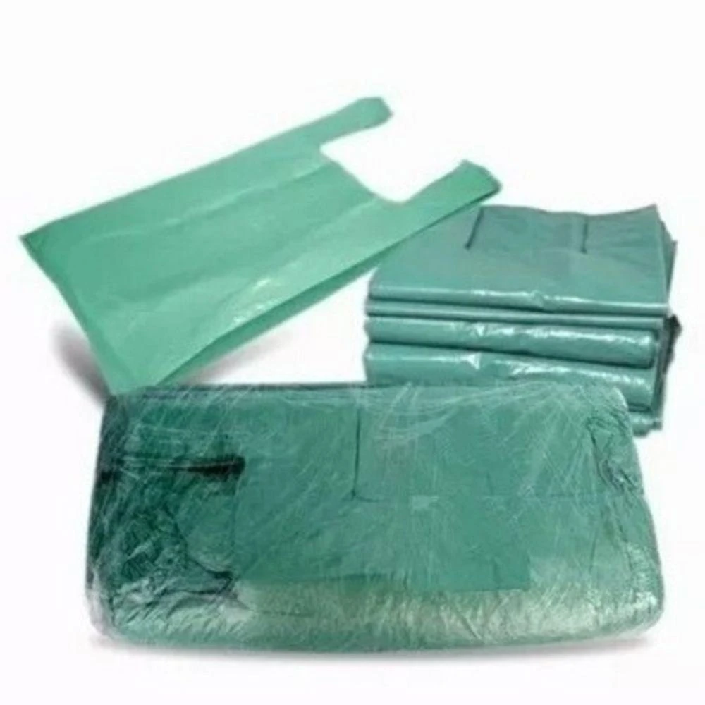 Sacola Plástica Reciclada 60x80 Pacote 5KG Reforçada Verde Higipack