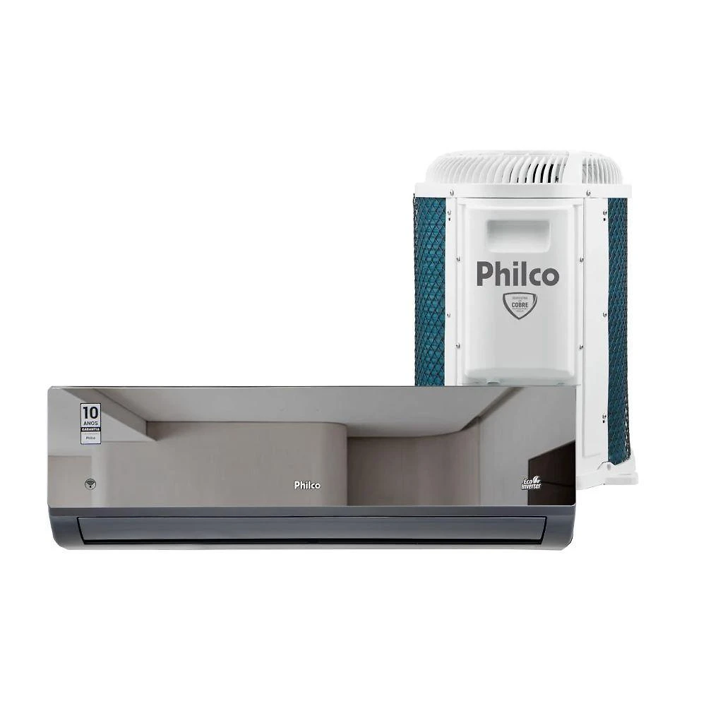 Ar condicionado split inverter philco espelhado 18000 btus quente e frio pac18000iqfm15e 220v