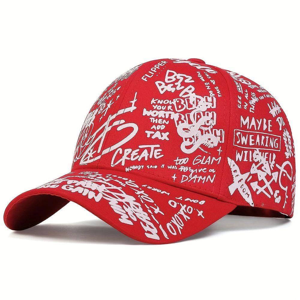 Boné Emaús Acessórios Baseball Graffiti em Poliéster Vermelho Masculino
