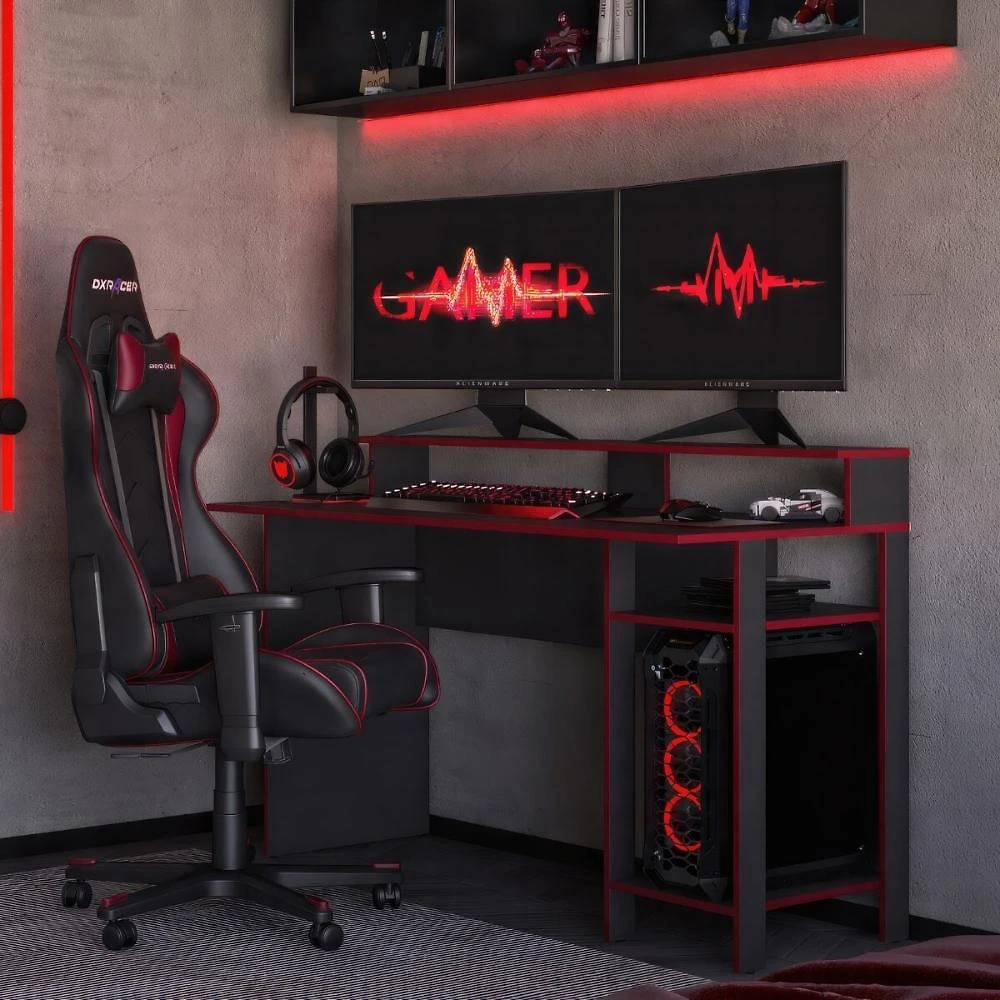 Mesa Gamer para Computador 136cm Multimóveis CR25357