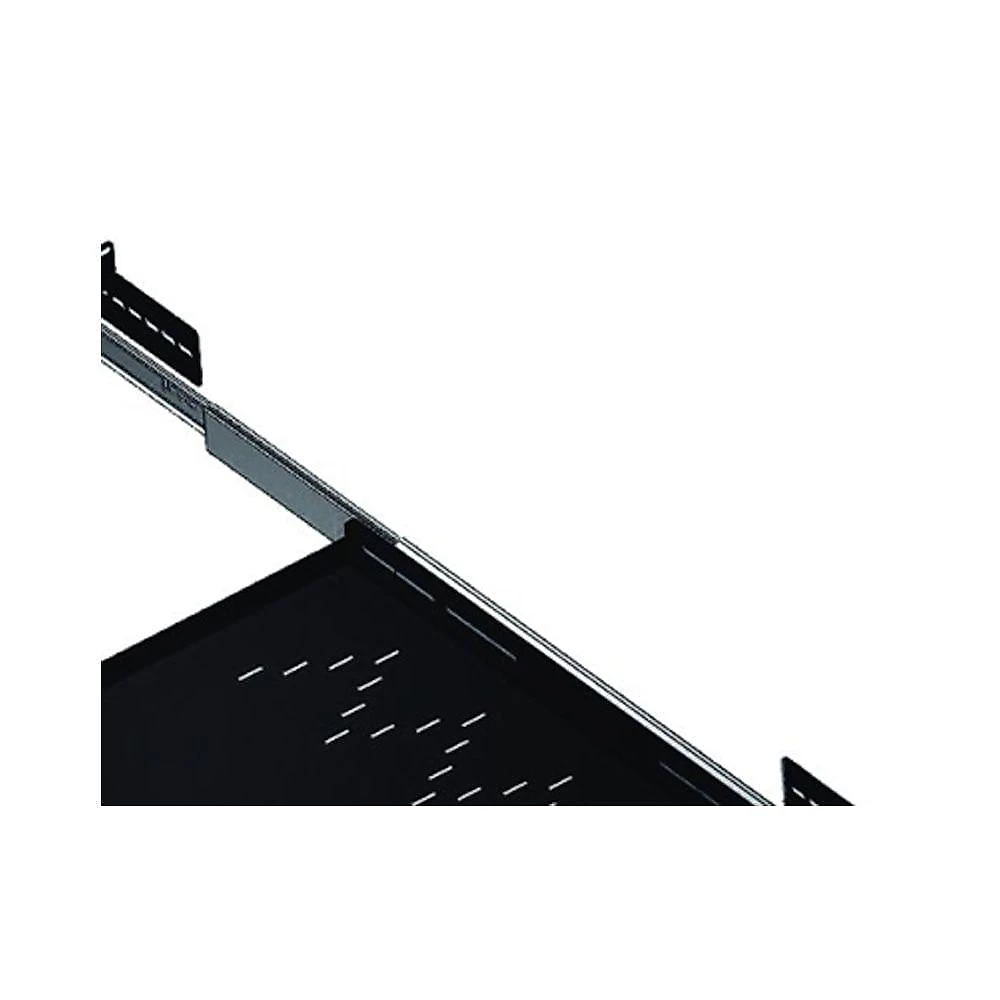 Bandeja Móvel para Rack 19 Max Eletronic Telescópica Ventilada 4 Pontos Preto 40kg