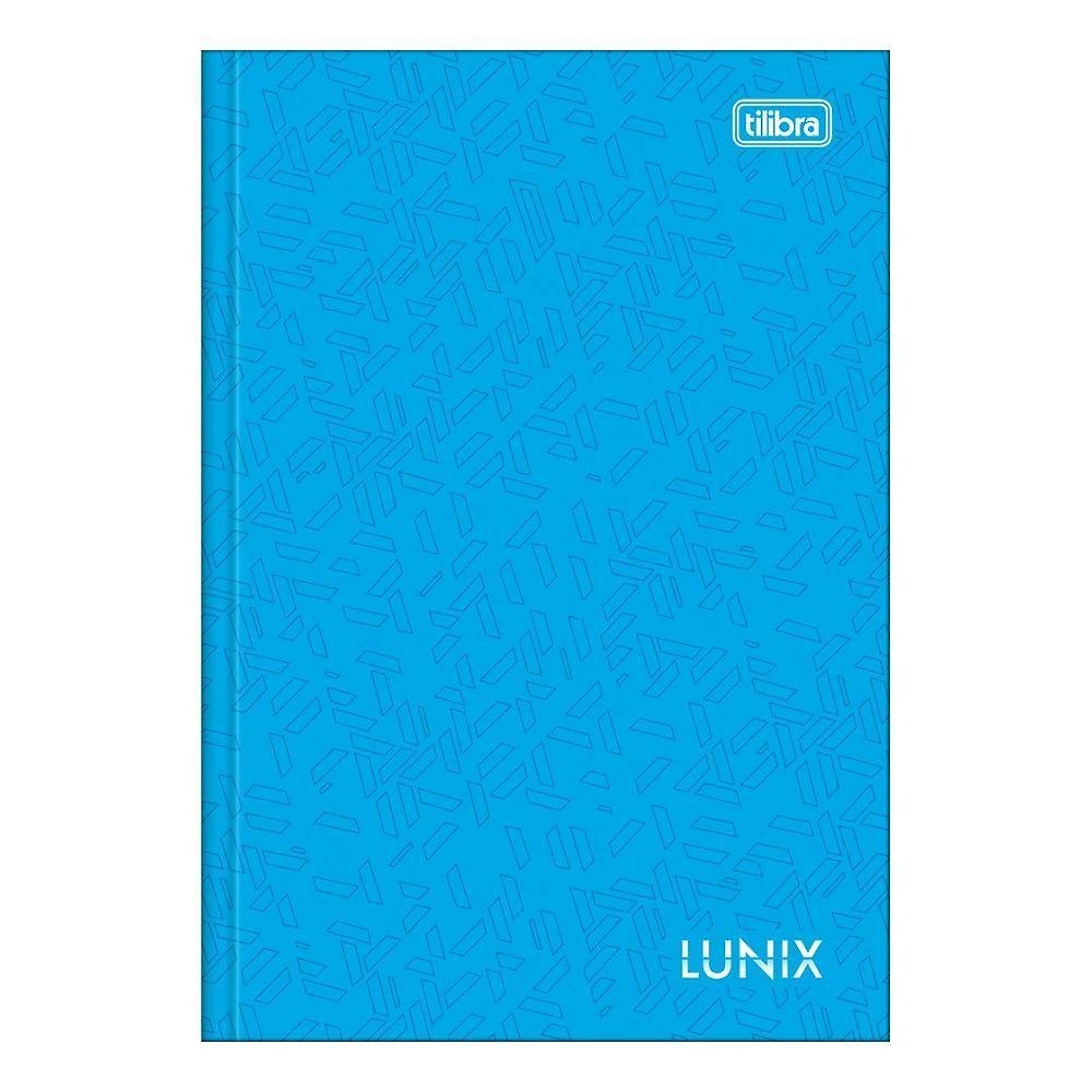 Caderno Brochura Pequeno Capa Dura 1/4 Lunix Tilibra 80 Folhas Premium Alta Qualidade Azul