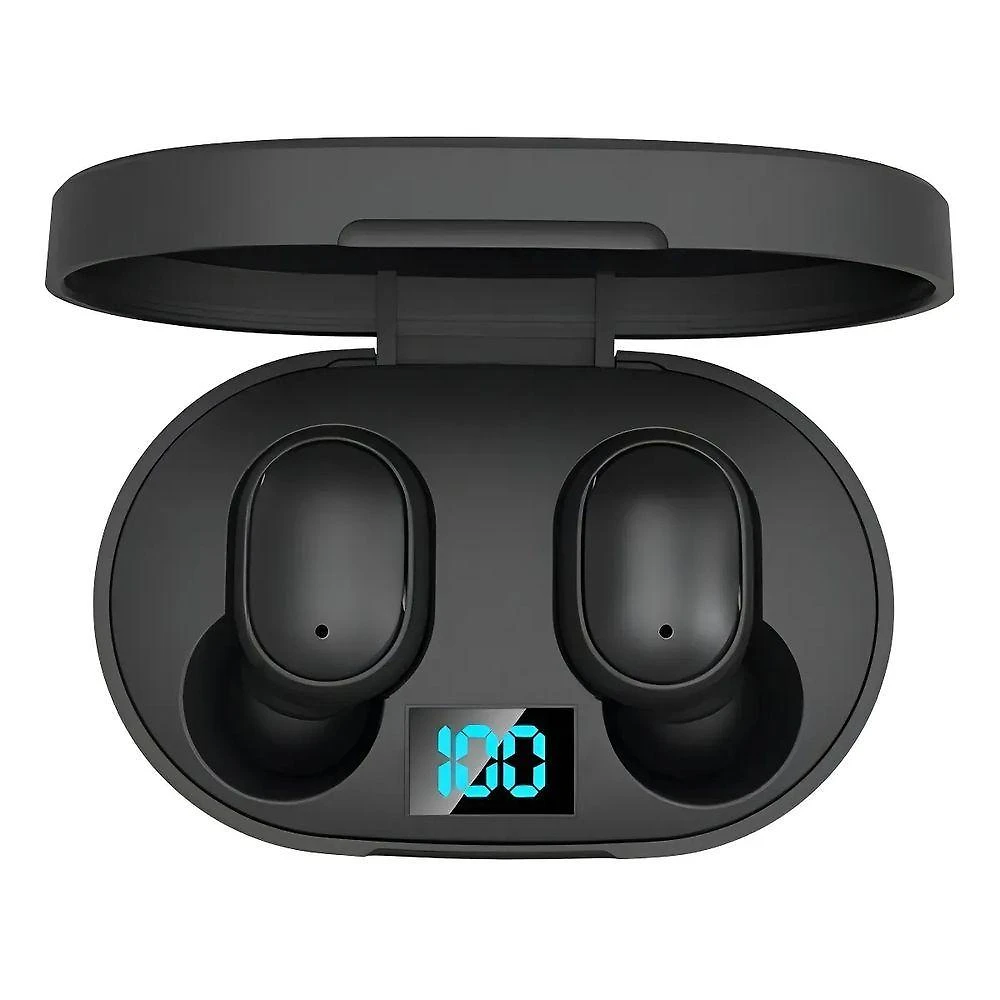 Fone de Ouvido Bluetooth TWS MDM Pequeno Dots com Estojo Recarregável para Corrida Preto