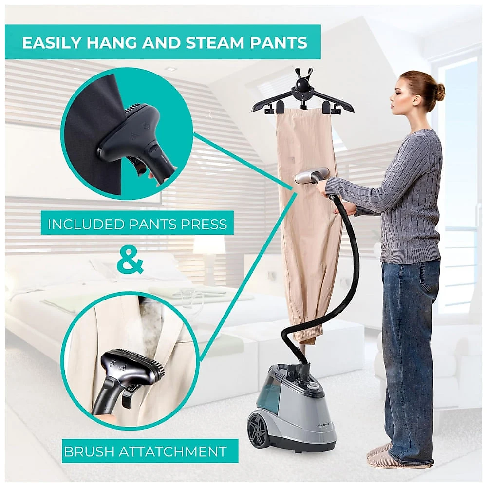 True Tidy Passsadeira, Vaporizador e Steamer de Roupas Comercial Pesado 1800W para Uso Residencial e Comercial