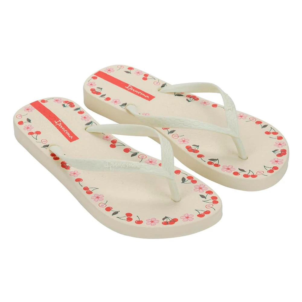 Chinelo Ipanema Day Feminino Bege e Vermelho Tamanho 39/40 1 Par