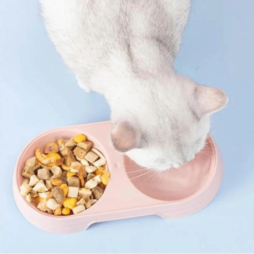 Comedouro Bebedouro Duplo 2 Em 1 Para Pets Cães E Gatos 200 Ml Em Cada Lado Verde