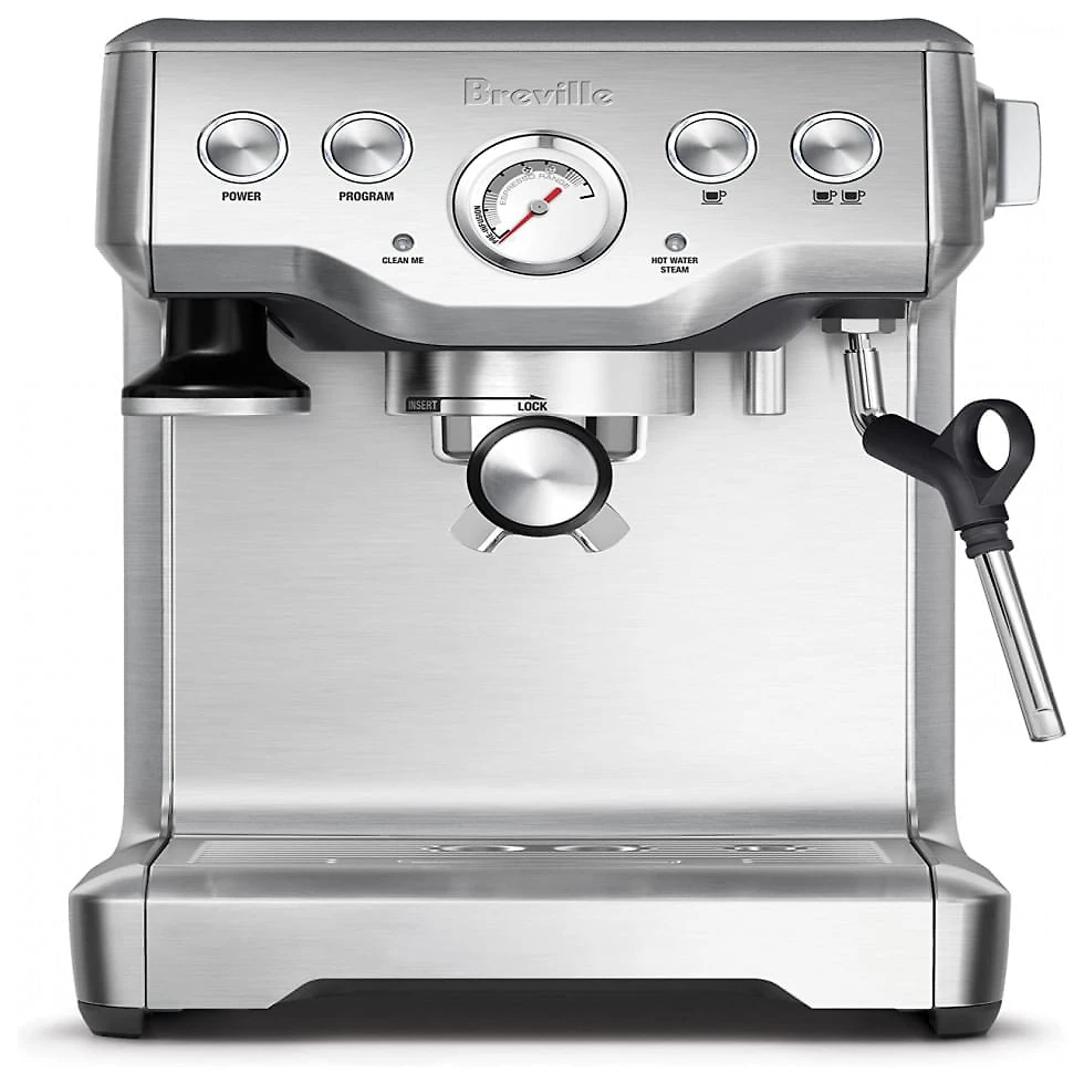 Cafeteira Elétrica Programável Breville BES840XL Expresso Automática com Vaporizador Aço Inoxidável 1650W 110V Prata