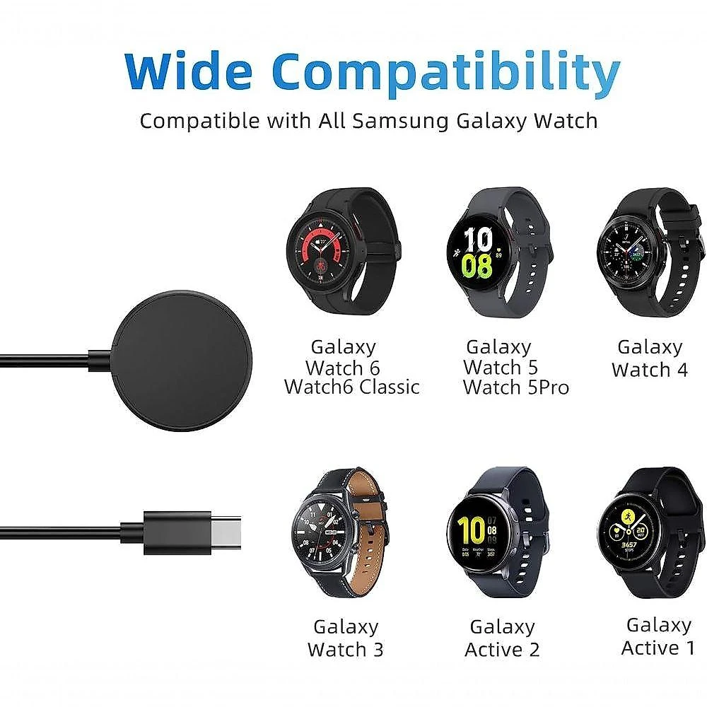 Dock Carregador sem Fio Samsung Galaxy Watch Active 1 e 2 Watch 3 4 5 6 Pro