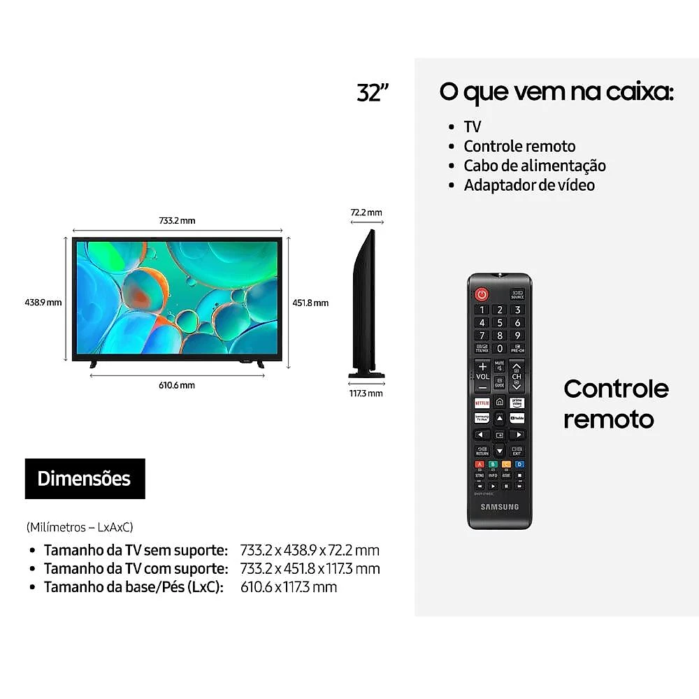Smart TV 32 Polegadas LED HD Samsung - UN32H5000
