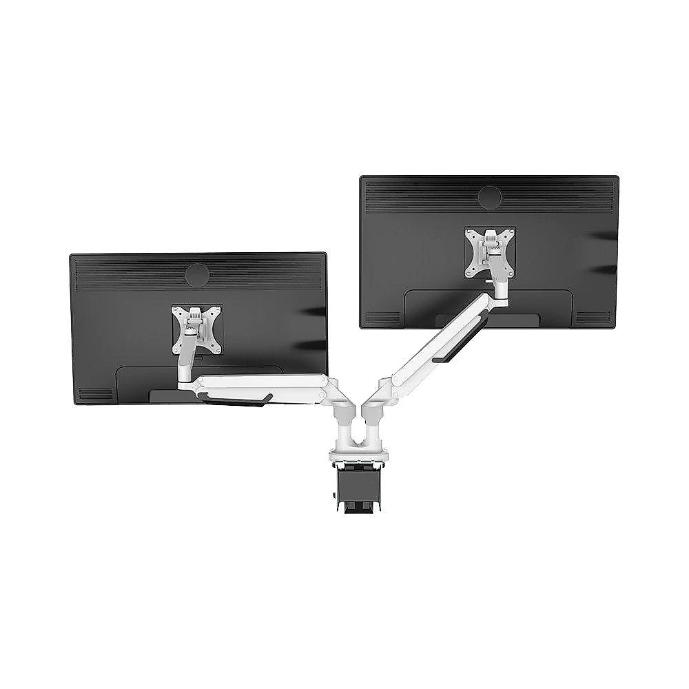 Suporte de Mesa Articulado para 2 Monitores de 17" a 32" FlexiSpot MA8D2, Ajustes com Pistão a Gás, VESA, Branco - MA8D2W
