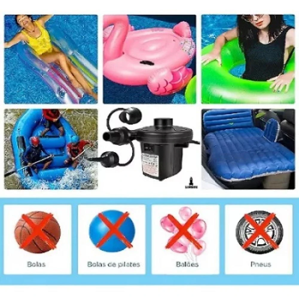 Inflador Elétrico Compressor P/ Bexiga, Colchão E Infláveis