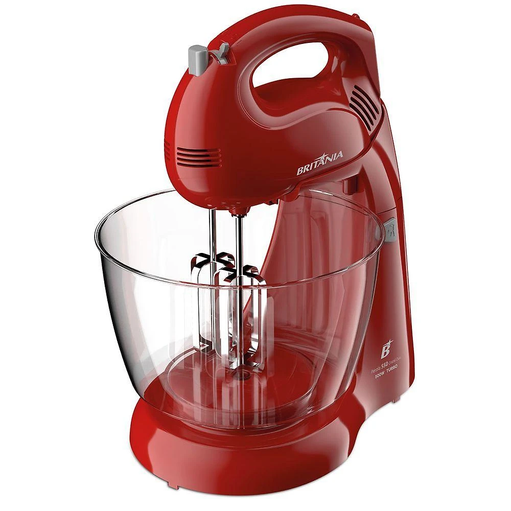 Batedeira Britânia Perola 550 Cristal Duo Turbo 2 Tigelas 500W 220V
