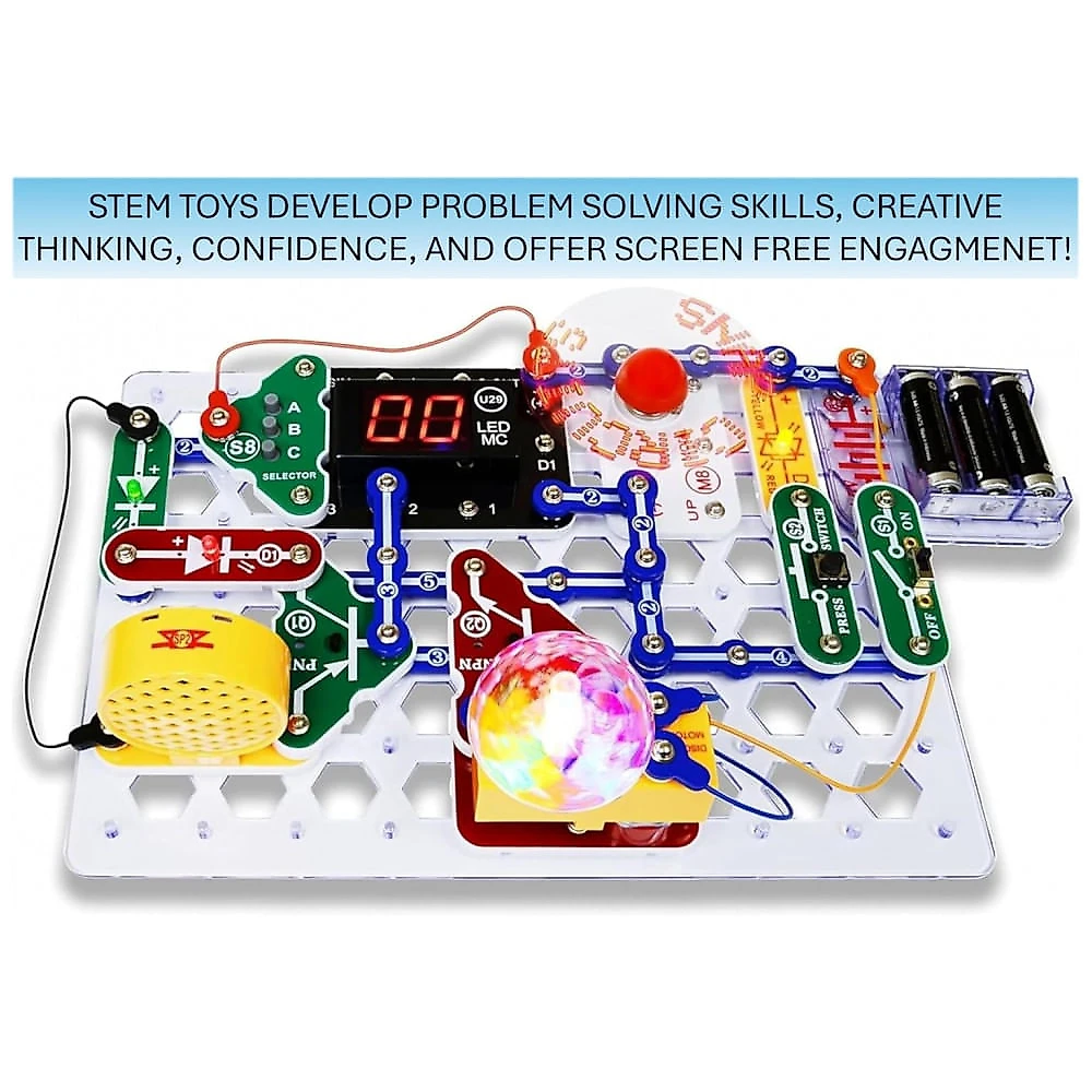 Snap Circuits Arcade – Kit Educacional de Eletrônica com Mais de 200 Projetos e 20 Jogos Interativos para Crianças a Partir de 8 Anos