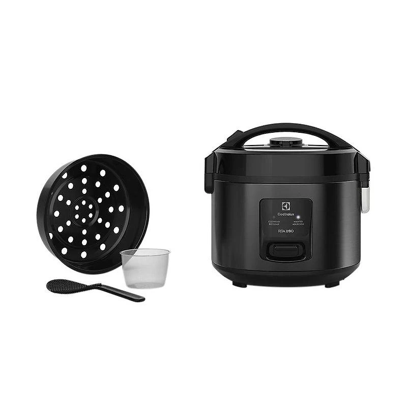 Miniatura Panela de Arroz Eletrica Electrolux 2L Preta Efficient Visor Glass por Rita Lobo ERC10 PRETO - 127V