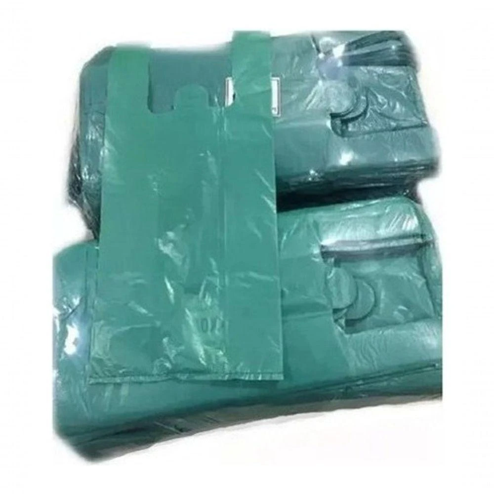 Sacola Plástica Reciclada Reforçada Higipack Alça Camiseta 30x40 em Polietileno Recuperado 100%