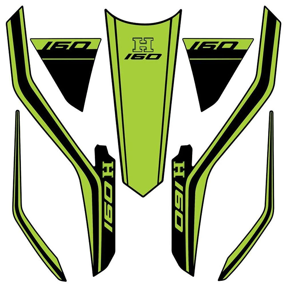 Kit Adesivo Faixa Protetor CG Titan 160 2018 a 2021 Verde com a Chuva e UV Cobra