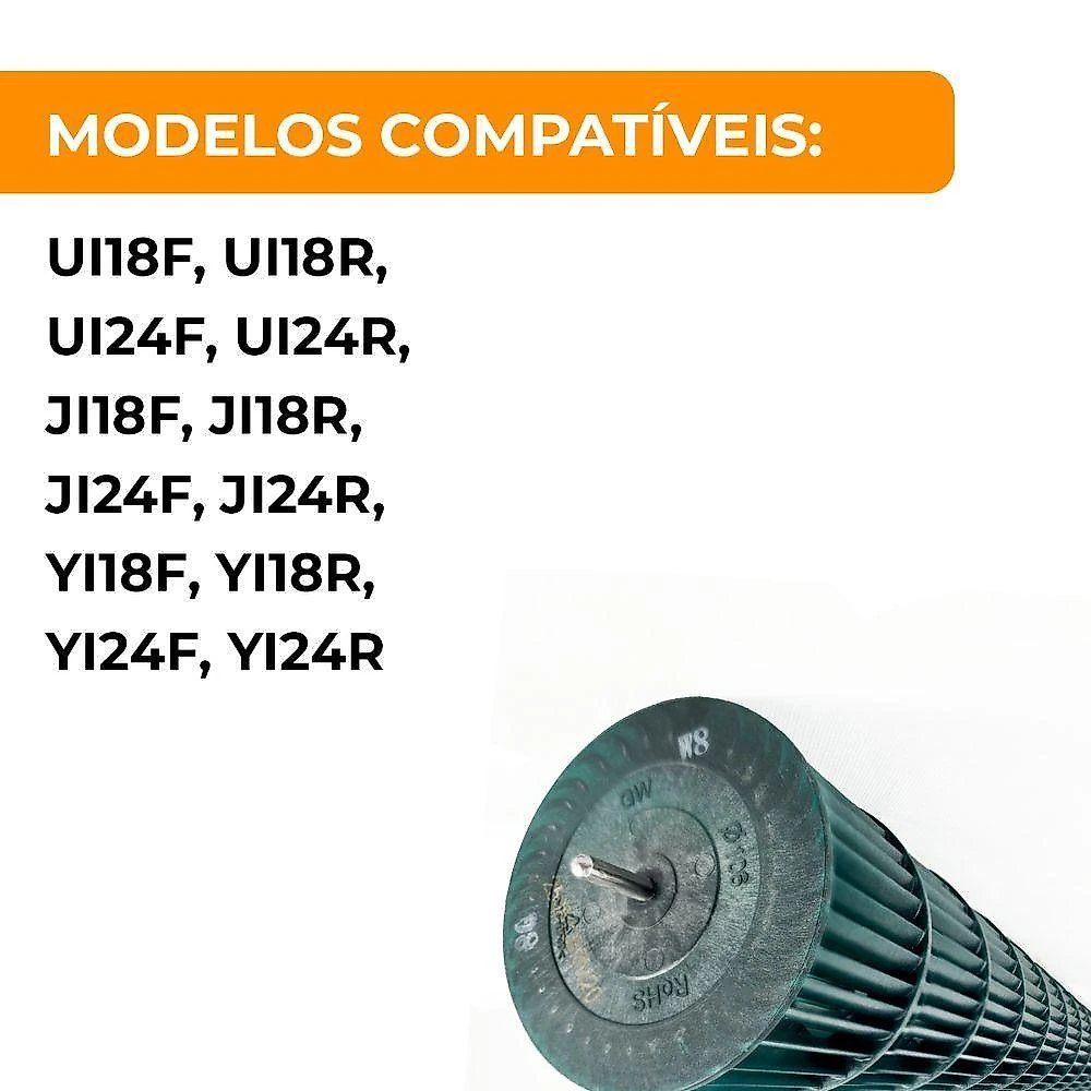 Turbina Evaporadora Electrolux 41049484 Ar Condicionado 18 e 24.000 BTUS Bivolt Compatível UI18F