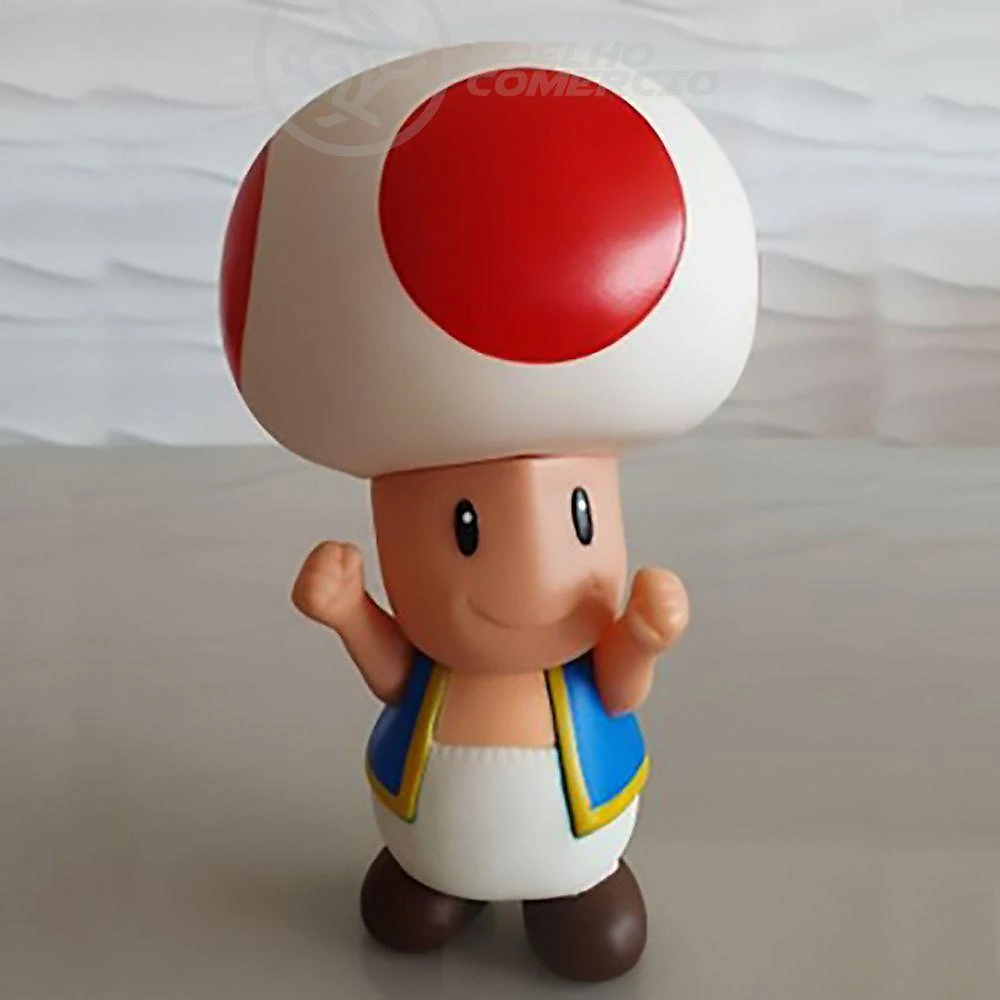 Boneco Action Figure Cogumelo Toad Articulado 20cm