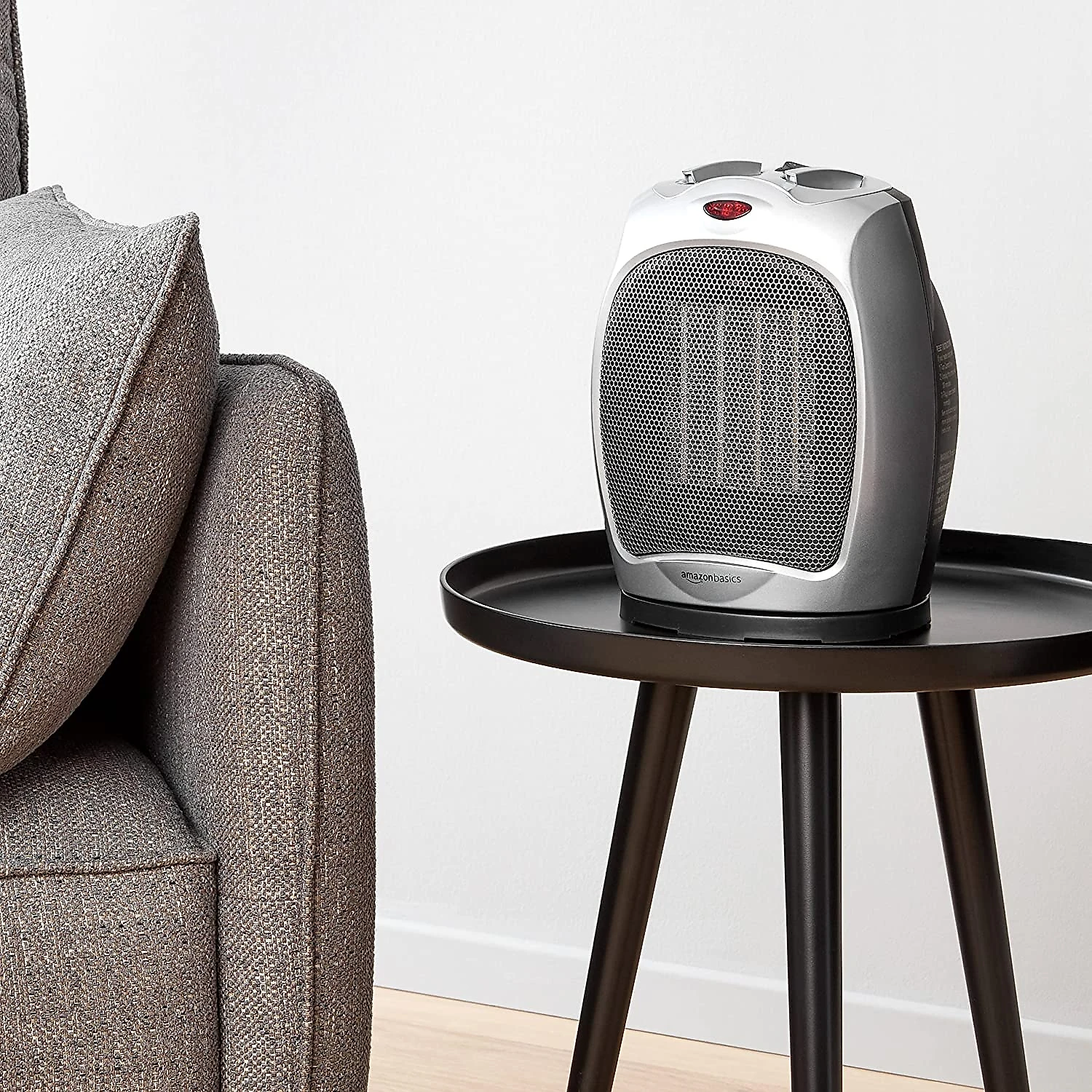 Amazon Basics DQ1928Y Aquecedor Elétrico Portátil Silencioso 1 10V1500W Prata