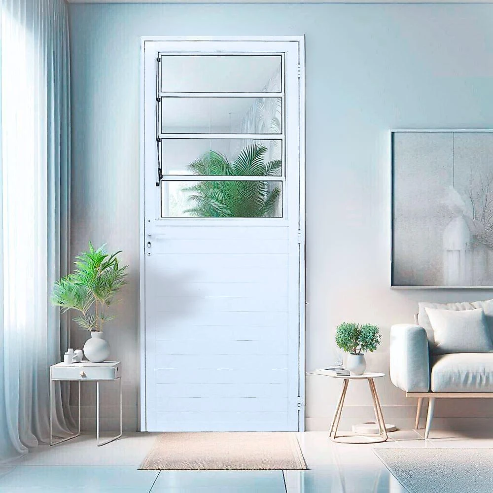 Porta Basculante Lambril Alumínio Branco 2.10 X 80 Lado Direito – Hale