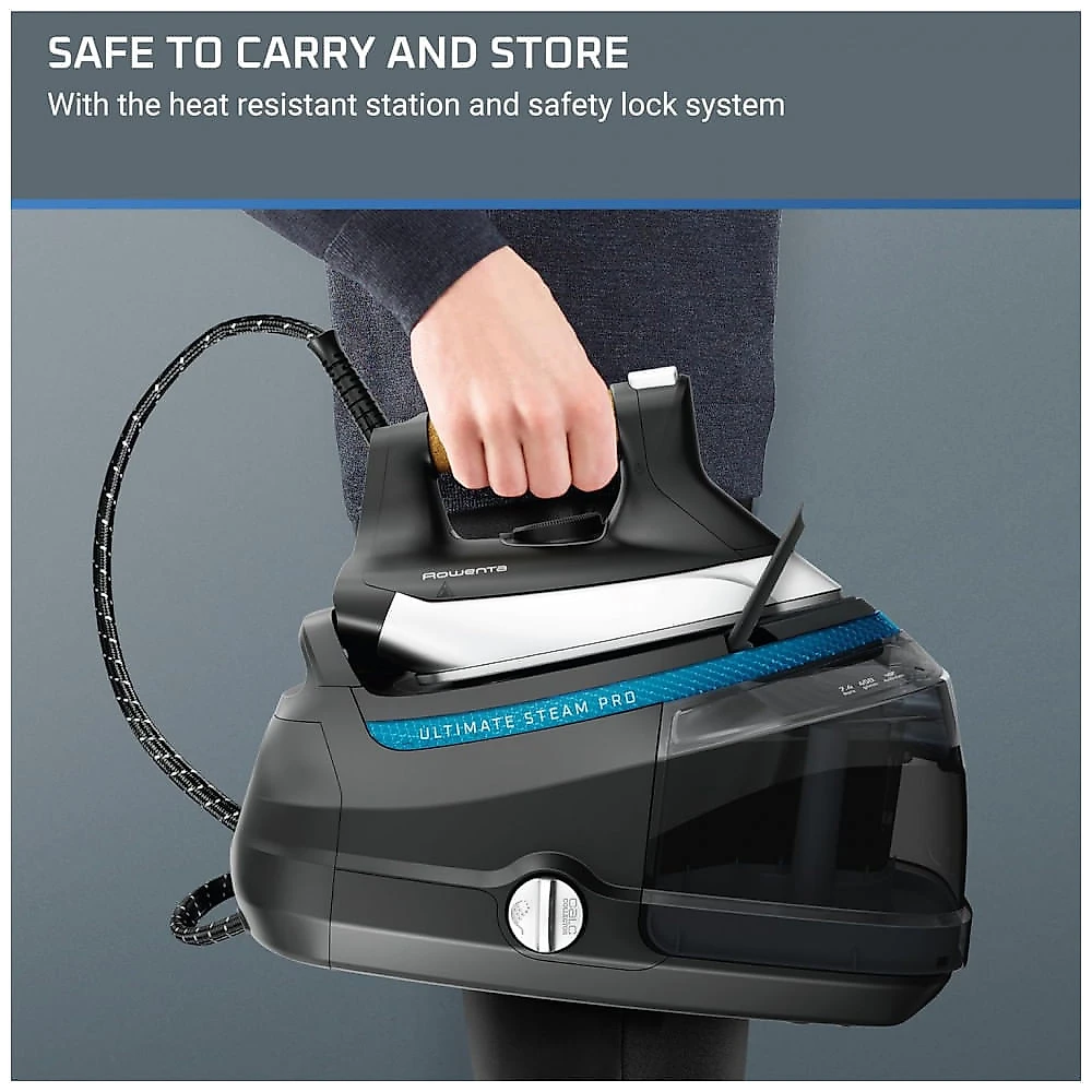 Rowenta: Ferro a Vapor Ultimate Steam Pro com Base de Aço Inoxidável - Estação de Vapor Profissional para Roupas, 1800 Watts