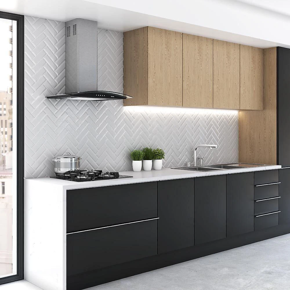 Coifa Terim de Parede Clean Vidro Curvo Black Kroma 60cm Preto Com Kromanox 110V
