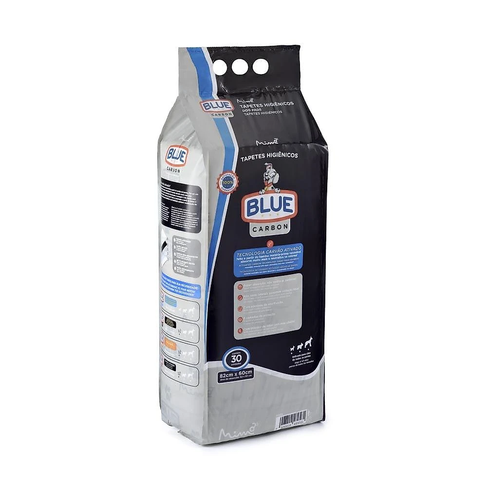 Tapete higiênico blue carbon 30 unidades - pp422 branco