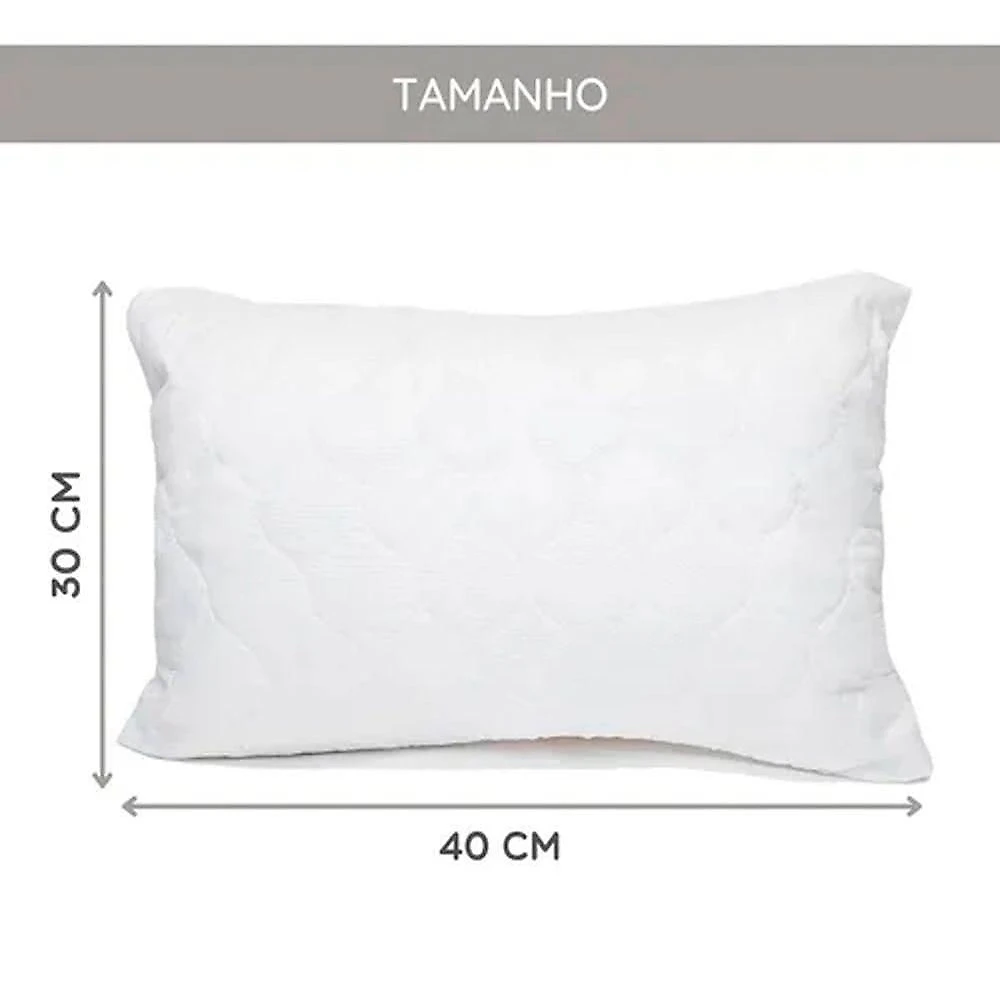 Protetor de Travesseiro Baby Premium Impermeável 100% Poliéster com Zíper Branco Sulbrasil