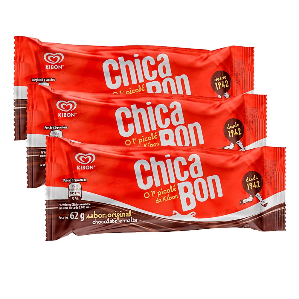 Kit 3 Picolé Kibon Chicabon