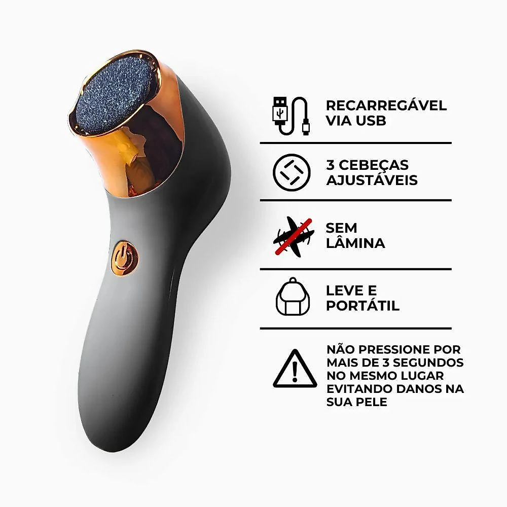 Kit Removedor Elétrico De Calos Para Pés - Cinza