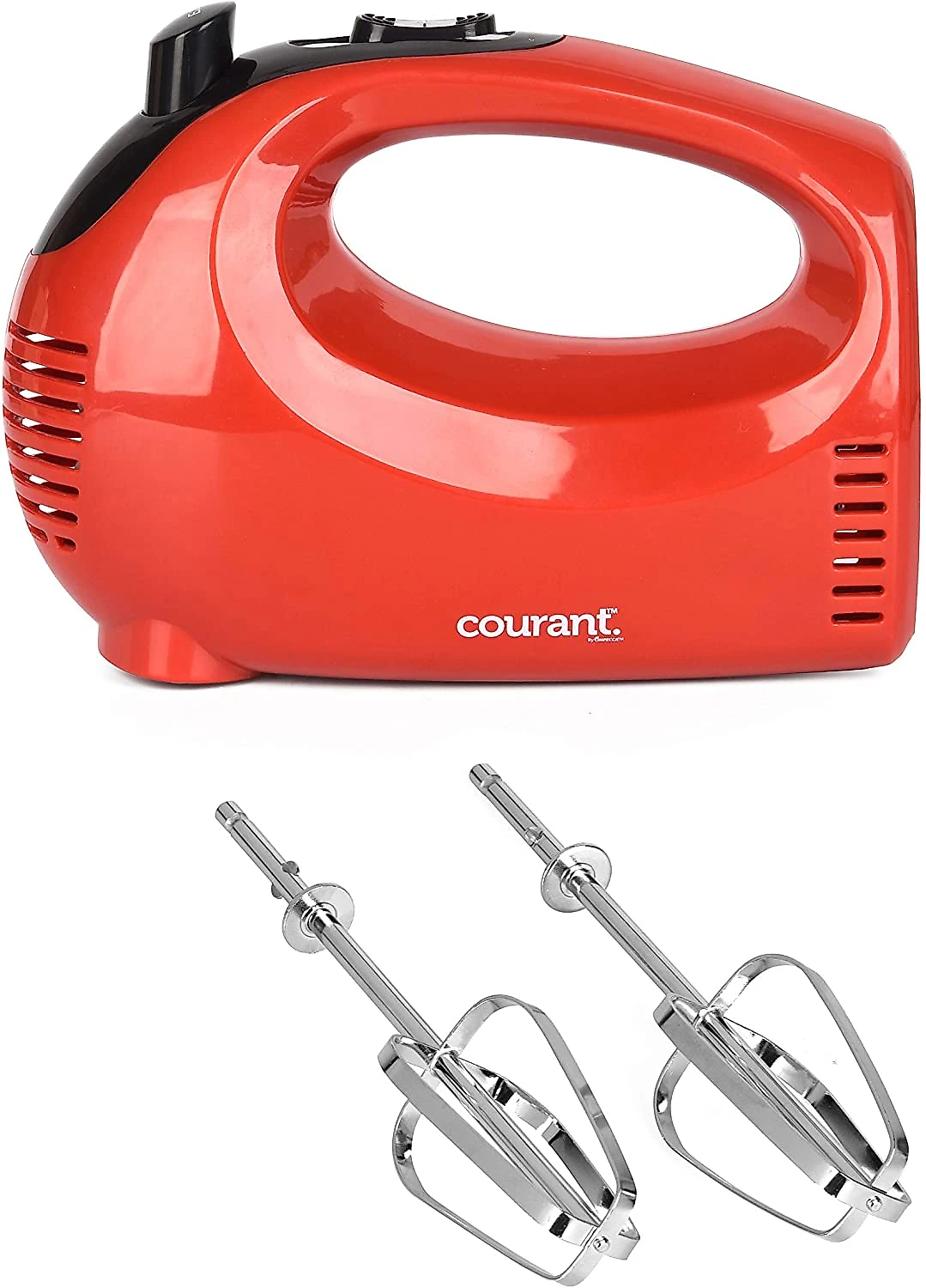 Courant CHM1550 Batedeira de Mão Elétrica com 5 Velocidades e Acessórios em Aço Inoxidável 110V150W Vermelha