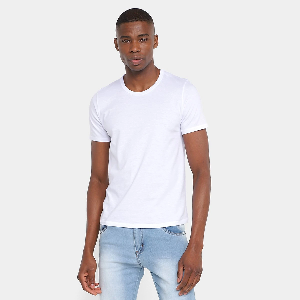Miniatura Kit Camisetas Hering Básicas Com 3 Peças Masculinas Branco+Preto - G