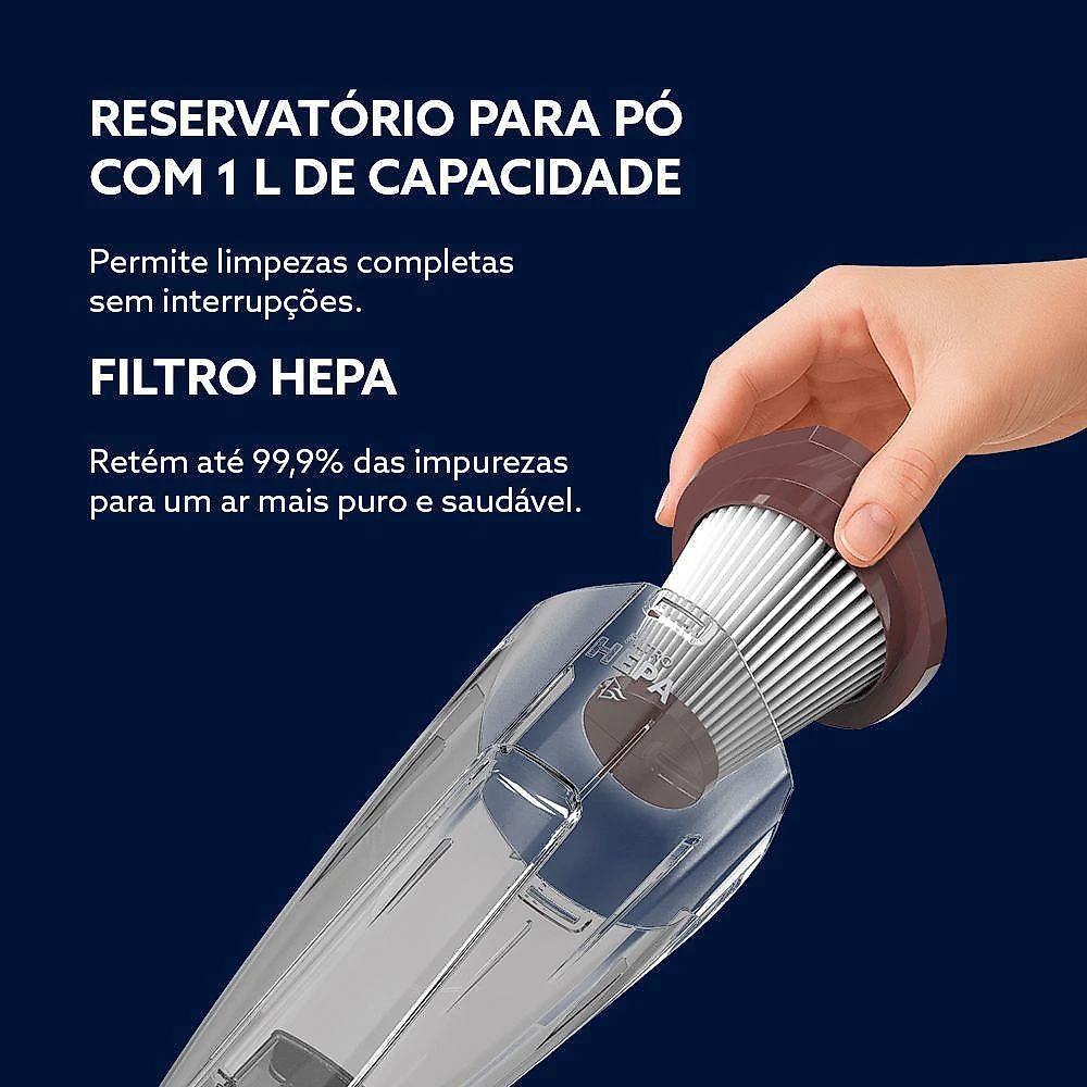 Aspirador de pó vertical 2 em 1 oster stick hepa vermelho 600w 110v