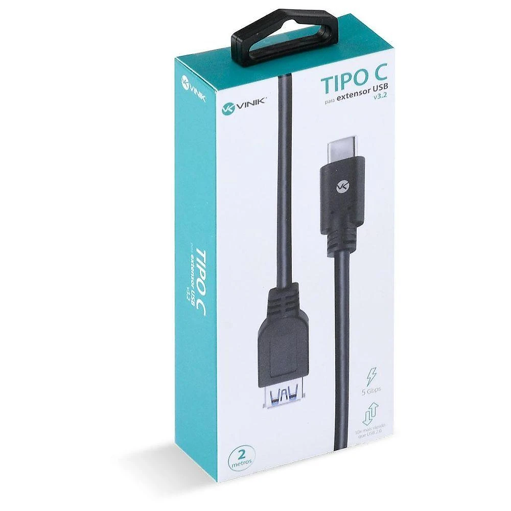 Cabo Usb Tipo C Para Extensor Usb A Femea V3.2 2m C32uaf-2