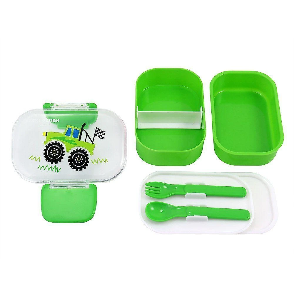 Kit Lancheira Térmica, Pote Marmita 400ml E Garrafa 460ml Infantil Piccolino Verde