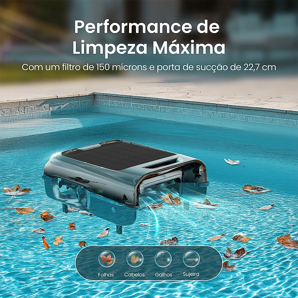 Aspirador Robô Aiper Super S2 para Piscina com Capacidade de 4 Litros Bivolt