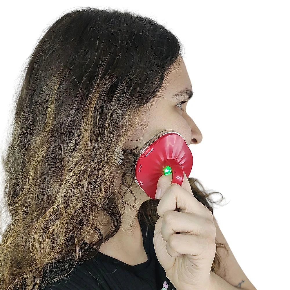 Massageador Facial Eletrico 4 Modos Manual Rosto Pescoço Ems Vibraçao Rejuvenecimento Anti Rugas